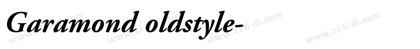 Garamond oldstyle字体转换